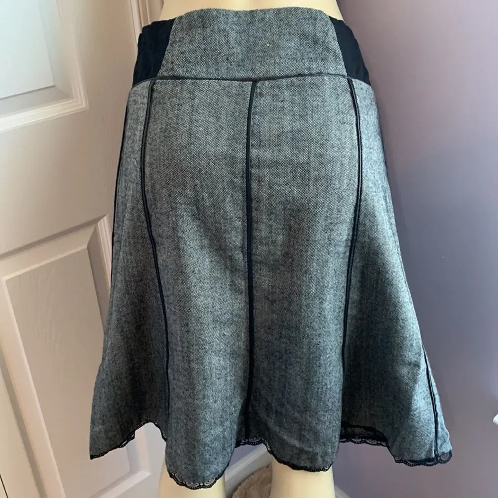 Motherhood Maternity Wool Midi Skirt S Gray/ Black